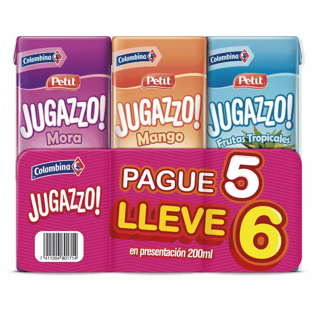 Petit Jugo de Fruta Sabores Surtidos Jugazzo en Caja