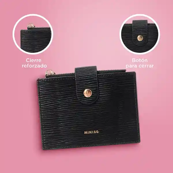 Cartera Para Mujer Básica Negro Serie Miniso