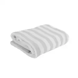 Toalla de Baño Polar Rayada Gris Miniso