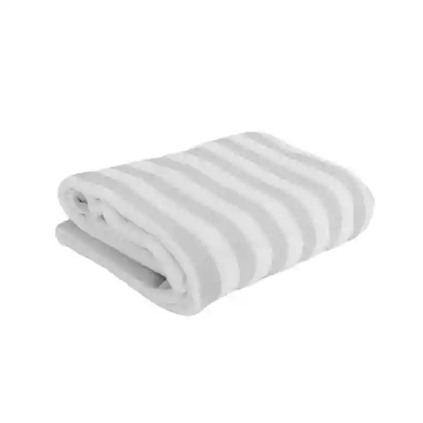 Toalla de Baño Polar Rayada Gris Miniso