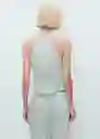 Top Lauri Verde Pastel Talla M Mujer Mango
