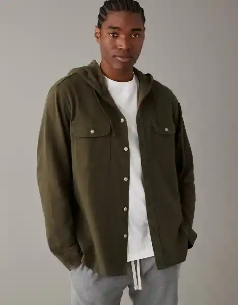 Camiseta Súper Suave Hombre Verde Talla: Large American Eagle