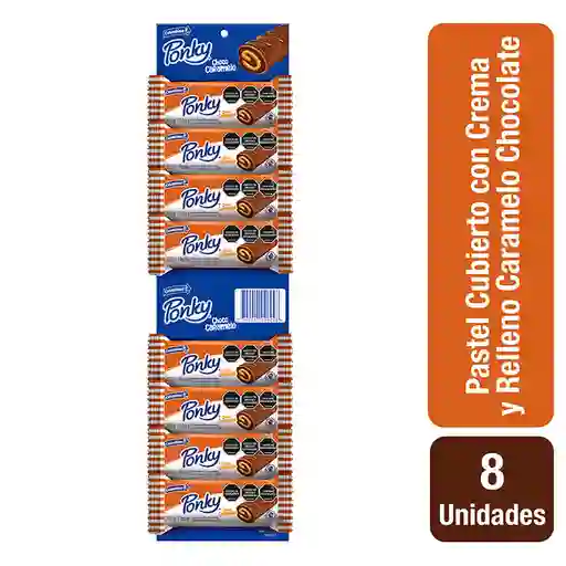 Ponky Choco Caramelo por 8 unidades