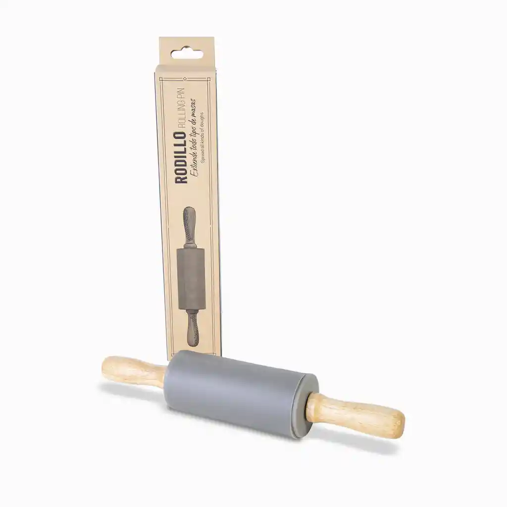 Rodillo en Silicona y Madera Ambiente Gourmet