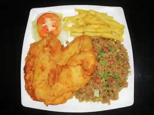 Corriente con Pollo Frito