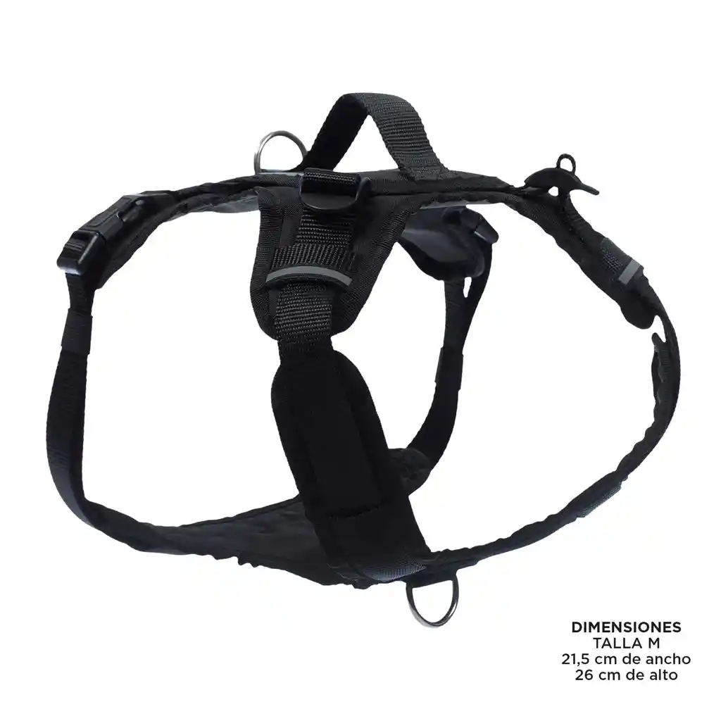 Arnés Pechera Para Perro Rex M Negro