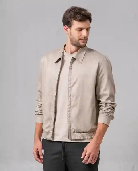 Chaqueta Hombre Beige Bosque Medio Talla L 02823 Rifle
