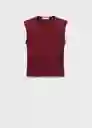 Camiseta Gala Burdeos Talla S Mujer Mango