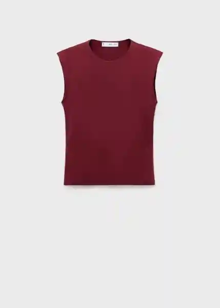 Camiseta Gala Burdeos Talla S Mujer Mango