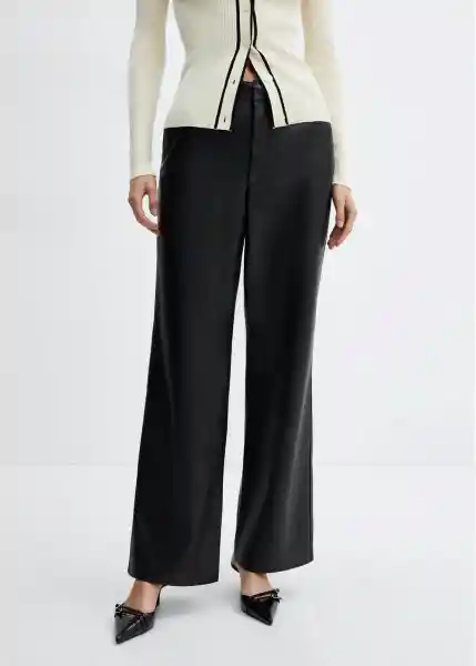 Pantalón Mali Negro Talla 36 Mujer Mango