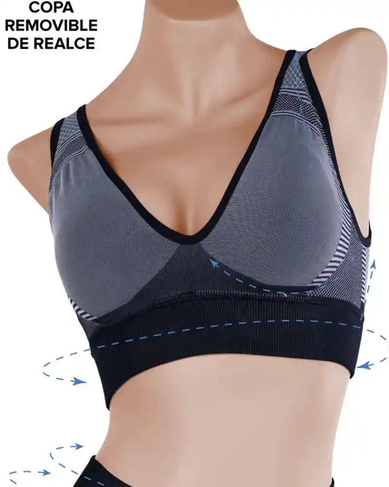 Brasier Full Support Para Mujer Plata 1s8193 Talla L-xl