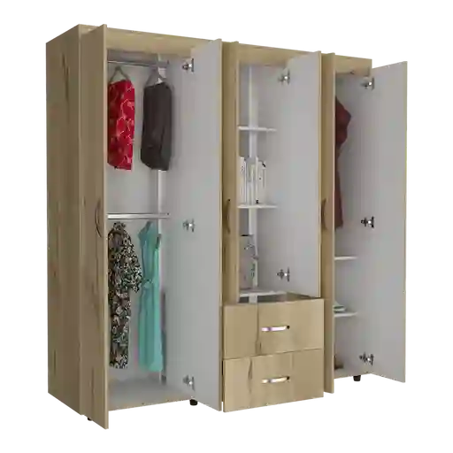 Closet Bariloche 180x170x50 Rta Duna Blanco