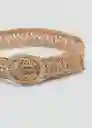 Cinturón Dorian Beige Talla S Mujer Mango