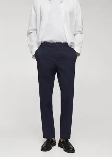 Pantalón Canet Navy Talla 42 Hombre Mango