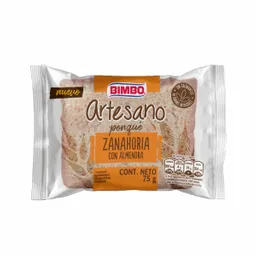 Bimbo Ponqué Artesano de  Zanahoria con Almendra