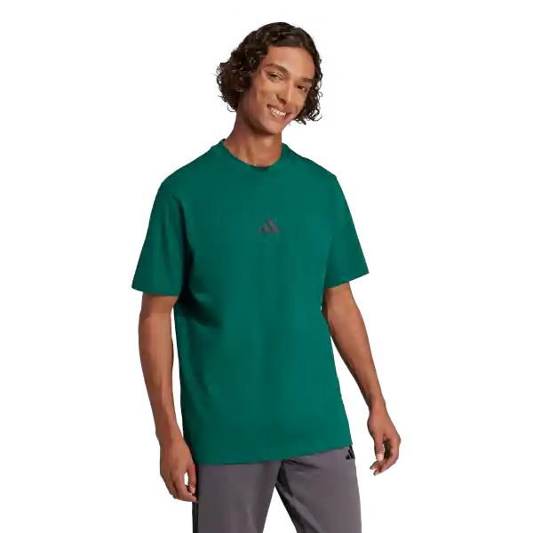 Adidas Camiseta Sl Sj Manga Corta Lifestyle Hombre Verde Talla L