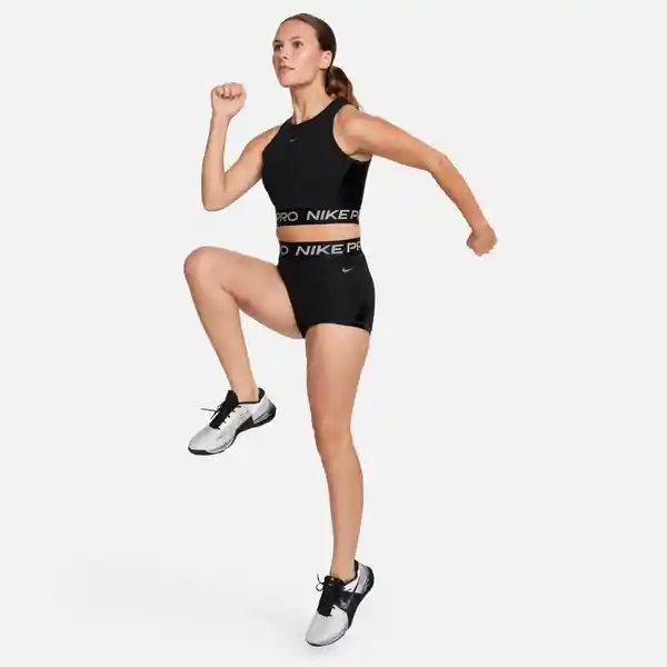 Nike Camiseta W Np Df Crop Tank Shine Mujer Negro L