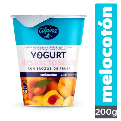Yogurt Deslactosado Alpina Melocotón 200