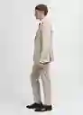 Pantalón Milan Beige Talla 36 Hombre Mango