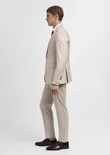 Pantalón Milan Beige Talla 36 Hombre Mango