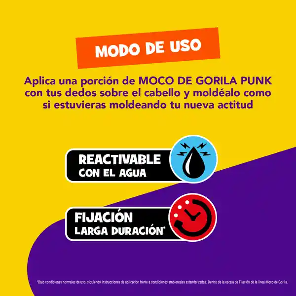 Moco de Gorila Gel Cabello Punk