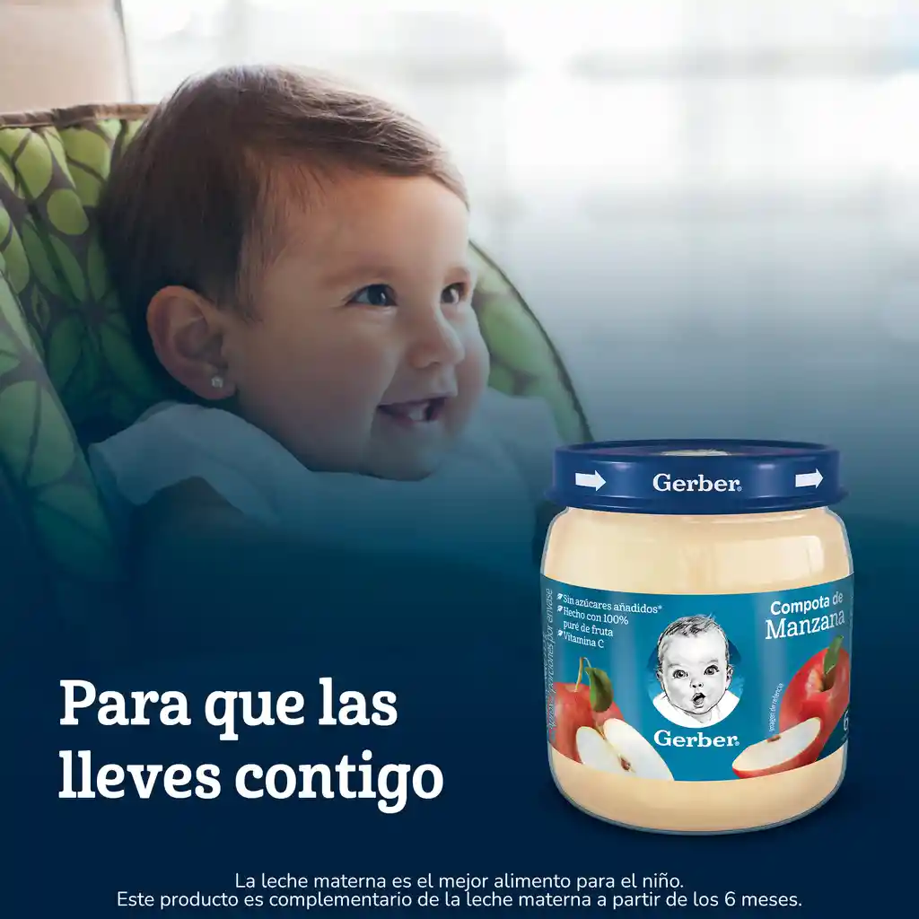 Compota GERBER de manzana x 113g