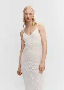 Vestido Paulita Blanco Talla S Mujer Mango