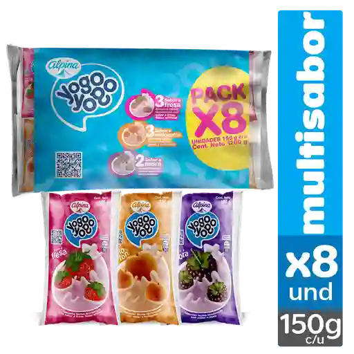 Yogo Yogo Multisabor Bolsa 150g X8 Und