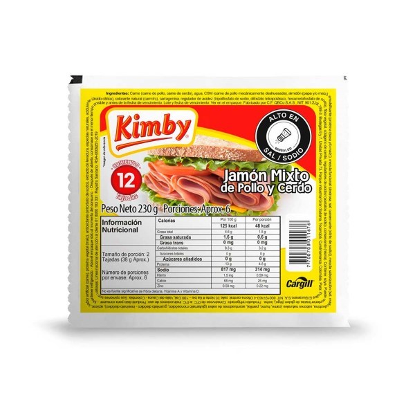 Kimby Jamón Mixto Pollo Cerdo 12 und