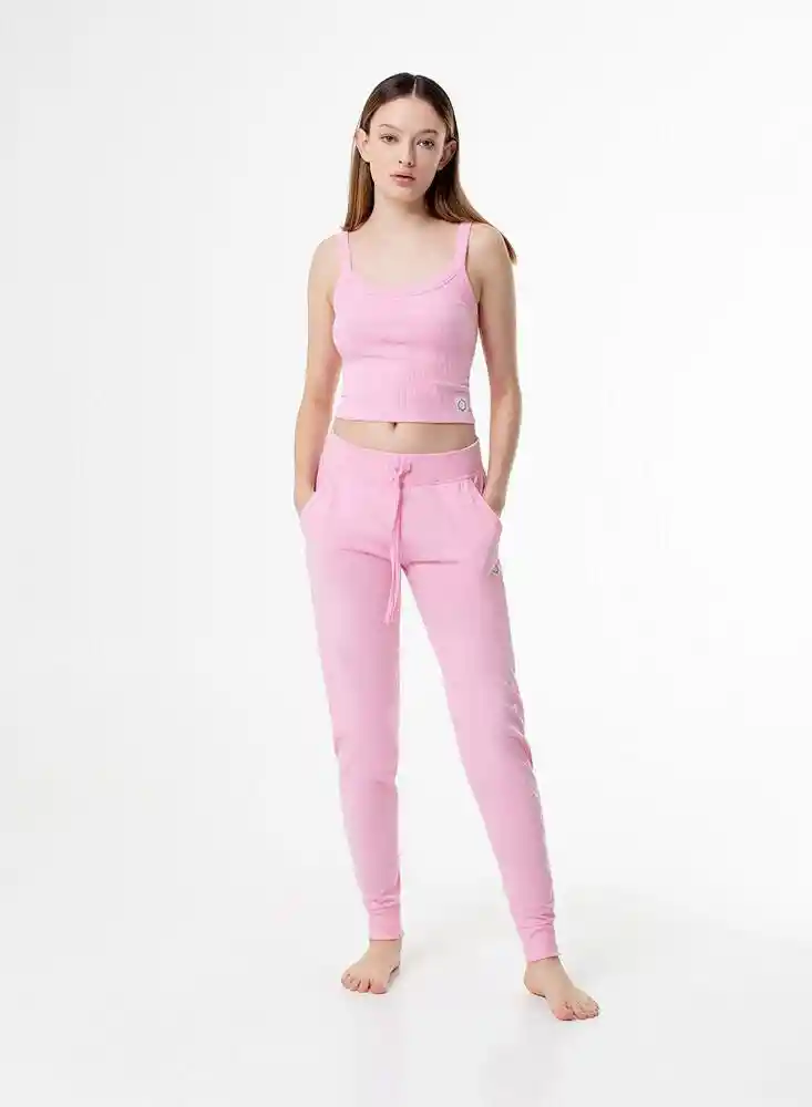 Pant. Pij. Largo Mujer M-rosado