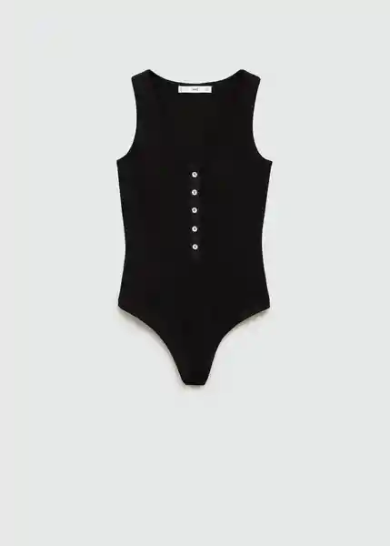 Body Espiga Negro Talla S Mujer Mango