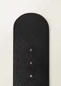 Cinturón Sel Negro Talla M Mujer Mango