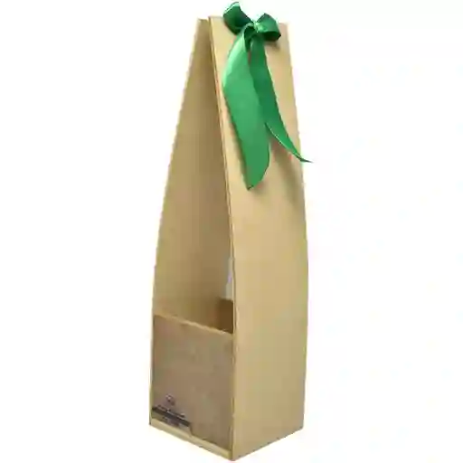 Caja Madera Mdf Botella Vino Moño 38 X10 X 10