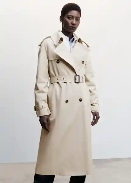 Abrigo Trench June Piedra Talla L Mujer Mango