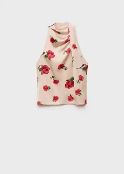 Blusa Rose Crudo Talla M Mujer Mango