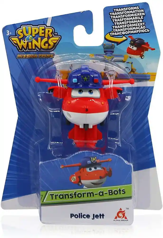 Transform-A-Bots Police Jett Super Wings Yw730031