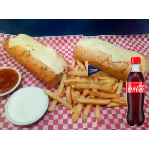 Dos Perros Americanos +Papas +Cocacola Org 400ml