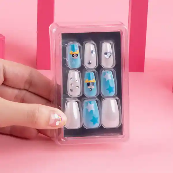 Set Uñas Postizas Serie Las Chicas Superpoderosas 04 Miniso