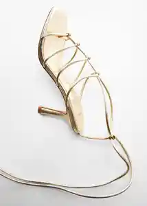 Sandalias Corde1 Oro Talla 39 Mujer Mango