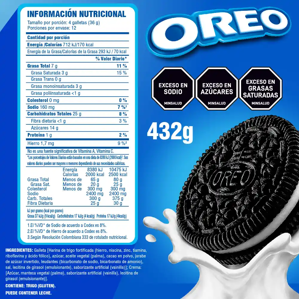 Oreo Galletas Original 432 g