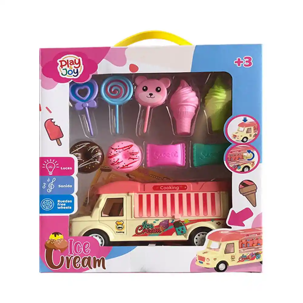 Carro Luces Sonidos Play And Joy + Accesoriios Ice Cream