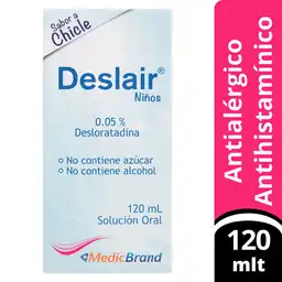 Deslair Solución Oral Para Niños Sabor a Chicle (0.05 %) 120 mL