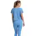 Camiseta Crop Top Oversize Urban Flexibility Mujer Azul Cielo-s