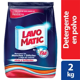 Detergente En Polvo Lavomatic Floral 2Kg