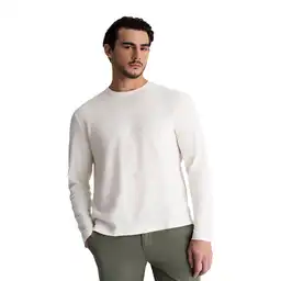 Camiseta Manga Larga en Algodón Masculino Jetel Punto Blanco