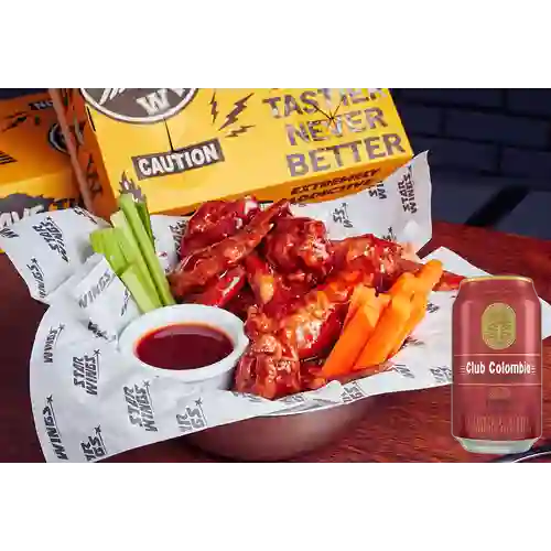 Combo 10 Alitas + Club Colombia Roja 330ml