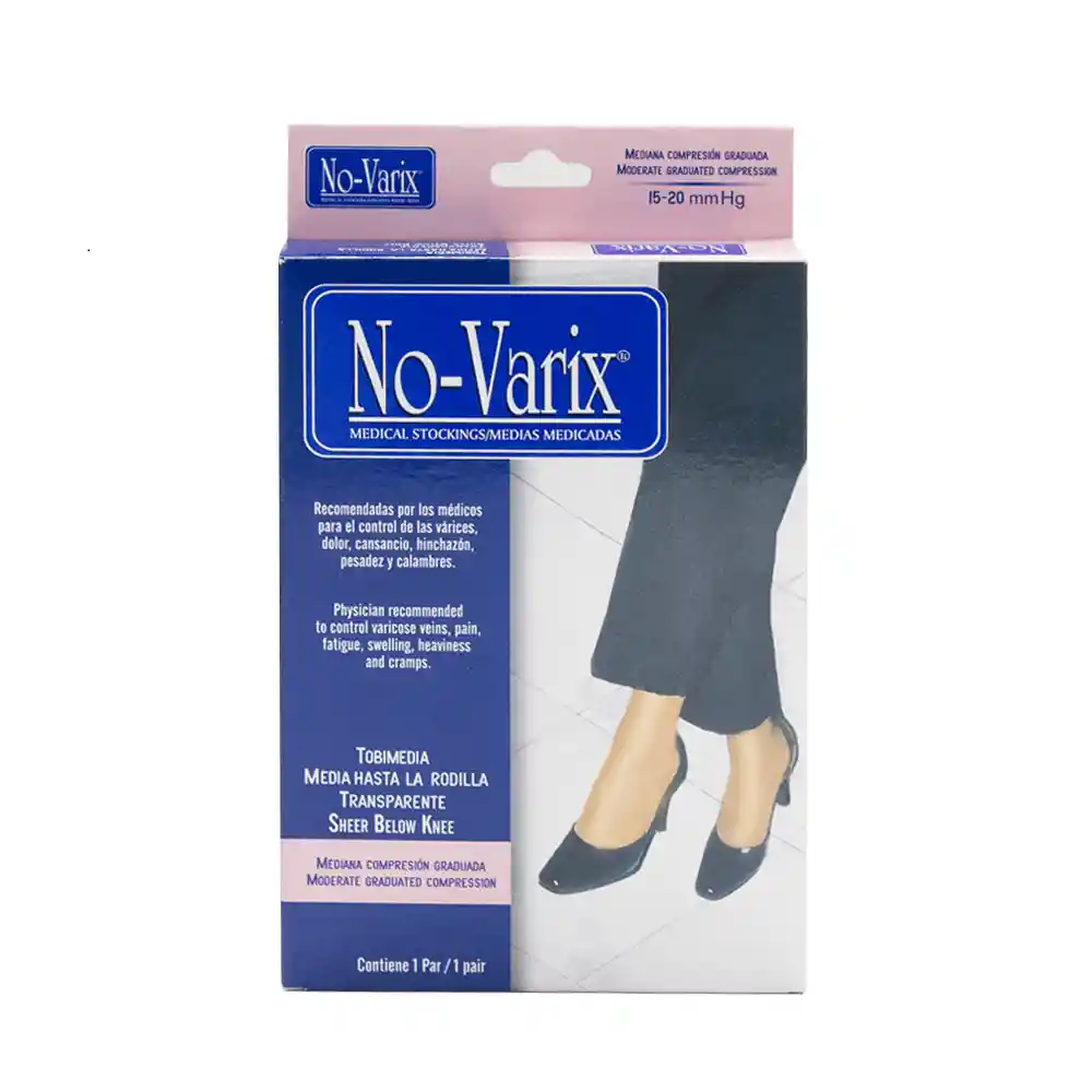 No-Varix Media al Muslo con Banda de Siliconada