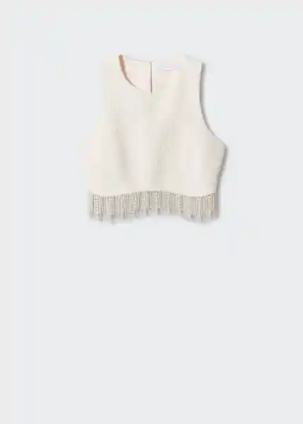 Top Perli Offwhite Talla S Mujer Mango