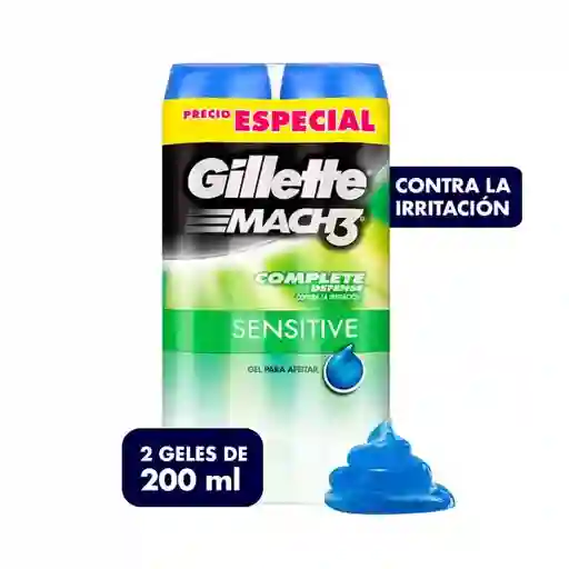Gillette Sensitive Gel de Afeitar para Piel Sensible Mach3