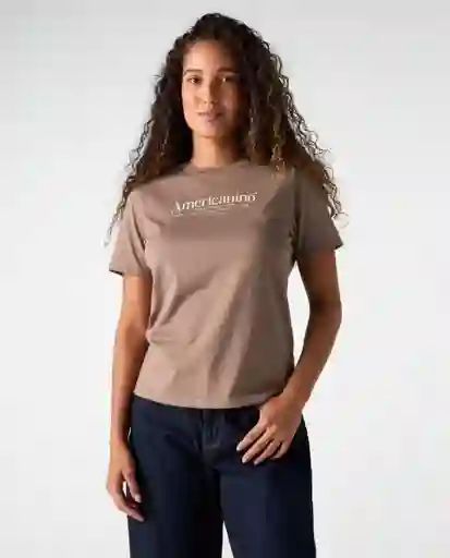 Camiseta Mujer Café Talla L 602G020_CAF171311 Americanino